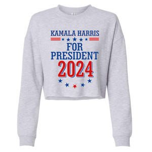 Kamala Harris For President 2024 Cropped Pullover Crew