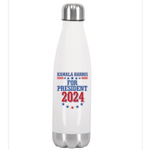 Kamala Harris For President 2024 Stainless Steel Insulated Water Bottle