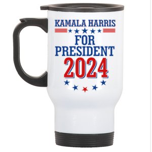 Kamala Harris For President 2024 Stainless Steel Travel Mug