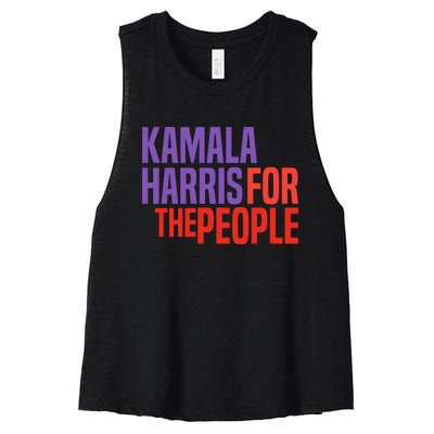 Kamala Harris For The People 2024 Women's Racerback Cropped Tank