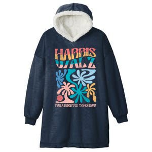 Kamala Harris Forward Harris Waltz Brighter Tomorrow Gift Hooded Wearable Blanket