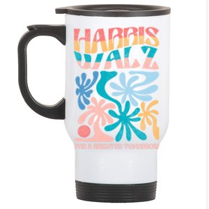 Kamala Harris Forward Harris Waltz Brighter Tomorrow Gift Stainless Steel Travel Mug