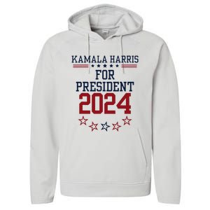 Kamala Harris For President 2024 Performance Fleece Hoodie