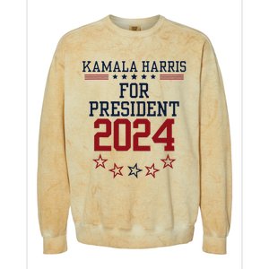 Kamala Harris For President 2024 Colorblast Crewneck Sweatshirt