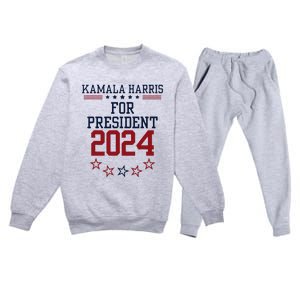 Kamala Harris For President 2024 Premium Crewneck Sweatsuit Set