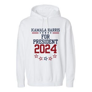 Kamala Harris For President 2024 Garment-Dyed Fleece Hoodie