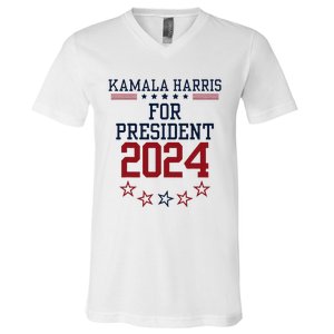 Kamala Harris For President 2024 V-Neck T-Shirt