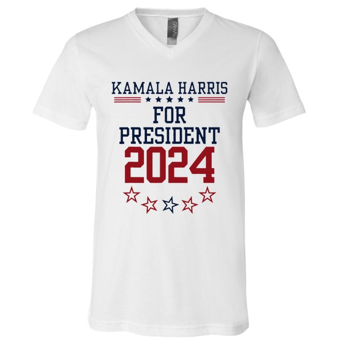 Kamala Harris For President 2024 V-Neck T-Shirt