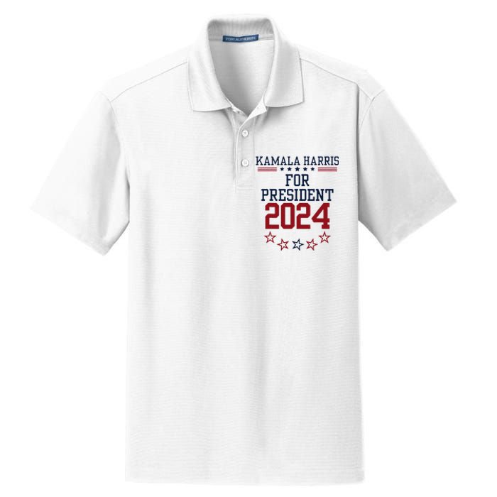 Kamala Harris For President 2024 Dry Zone Grid Polo