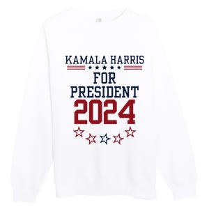 Kamala Harris For President 2024 Premium Crewneck Sweatshirt