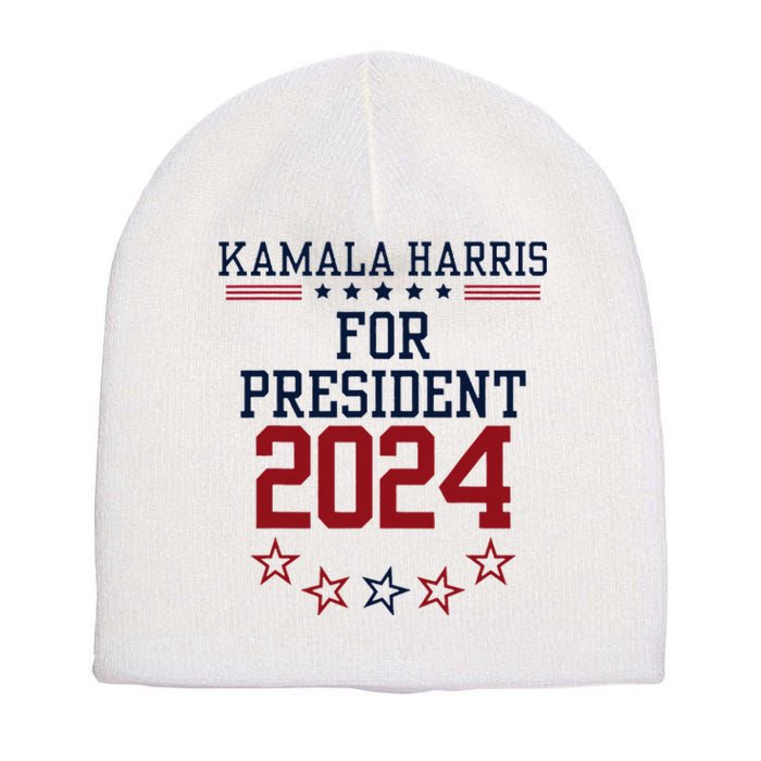 Kamala Harris For President 2024 Short Acrylic Beanie