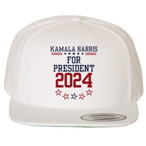 Kamala Harris For President 2024 Wool Snapback Cap