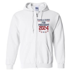 Kamala Harris For President 2024 Full Zip Hoodie