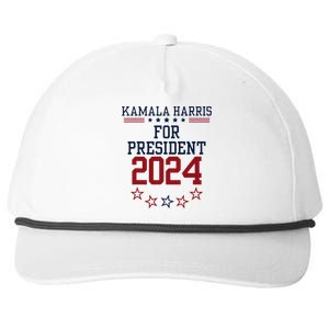 Kamala Harris For President 2024 Snapback Five-Panel Rope Hat