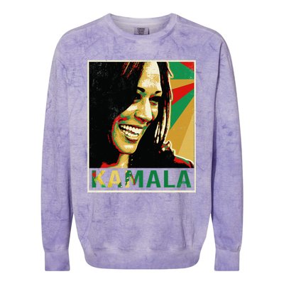 Kamala Harris For President 2024 Funny Cat Lady Graphic Colorblast Crewneck Sweatshirt