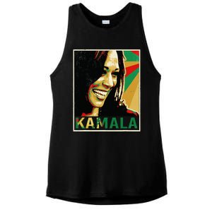 Kamala Harris For President 2024 Funny Cat Lady Graphic Ladies PosiCharge Tri-Blend Wicking Tank