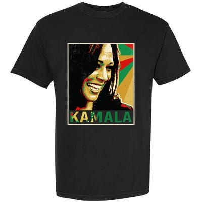 Kamala Harris For President 2024 Funny Cat Lady Graphic Garment-Dyed Heavyweight T-Shirt