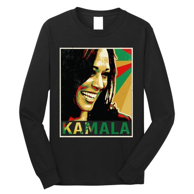 Kamala Harris For President 2024 Funny Cat Lady Graphic Long Sleeve Shirt