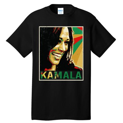 Kamala Harris For President 2024 Funny Cat Lady Graphic Tall T-Shirt