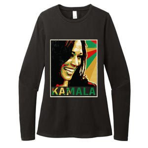 Kamala Harris For President 2024 Funny Cat Lady Graphic Womens CVC Long Sleeve Shirt