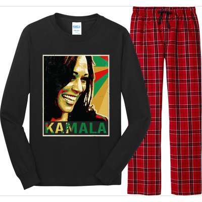 Kamala Harris For President 2024 Funny Cat Lady Graphic Long Sleeve Pajama Set