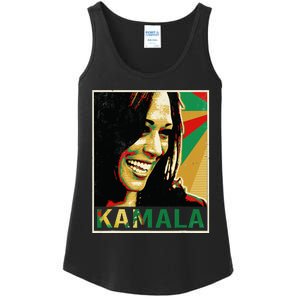 Kamala Harris For President 2024 Funny Cat Lady Graphic Ladies Essential Tank