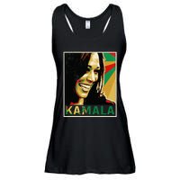 Kamala Harris For President 2024 Funny Cat Lady Graphic Ladies Essential Flowy Tank