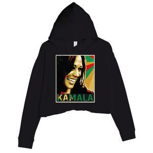 Kamala Harris For President 2024 Funny Cat Lady Graphic Crop Fleece Hoodie