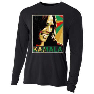 Kamala Harris For President 2024 Funny Cat Lady Graphic Cooling Performance Long Sleeve Crew