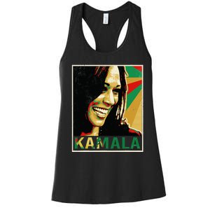 Kamala Harris For President 2024 Funny Cat Lady Graphic Women's Racerback Tank