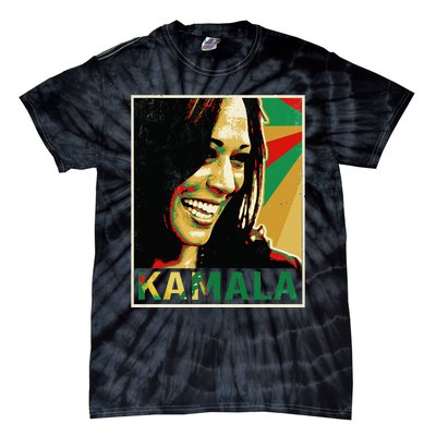 Kamala Harris For President 2024 Funny Cat Lady Graphic Tie-Dye T-Shirt