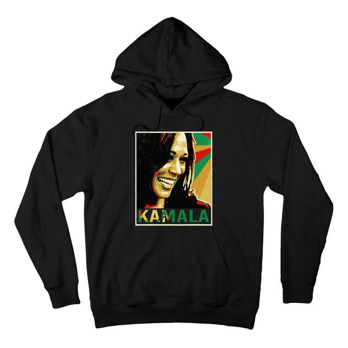 Kamala Harris For President 2024 Funny Cat Lady Graphic Tall Hoodie