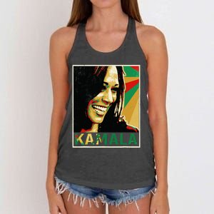 Kamala Harris For President 2024 Funny Cat Lady Graphic Women's Knotted Racerback Tank