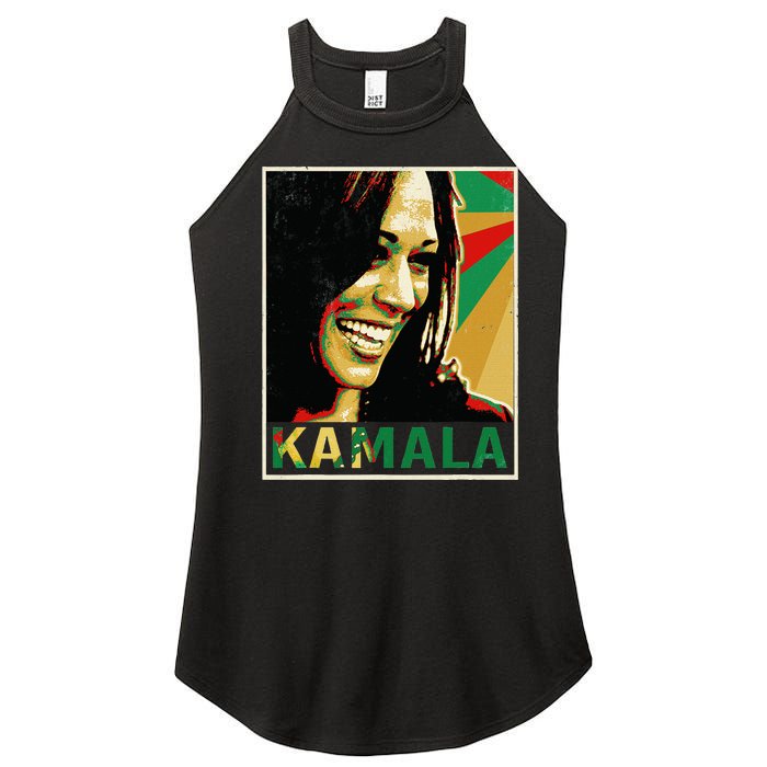 Kamala Harris For President 2024 Funny Cat Lady Graphic Women's Perfect Tri Rocker Tank