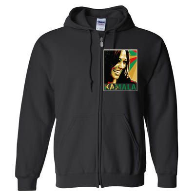 Kamala Harris For President 2024 Funny Cat Lady Graphic Full Zip Hoodie