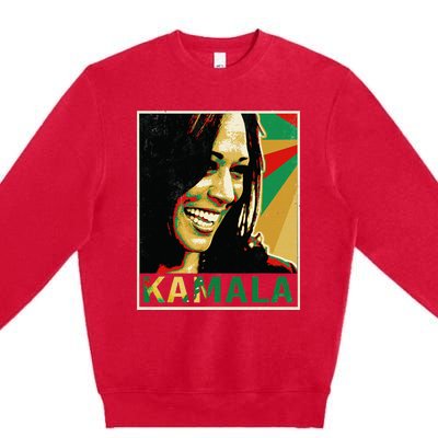 Kamala Harris For President 2024 Funny Cat Lady Graphic Premium Crewneck Sweatshirt