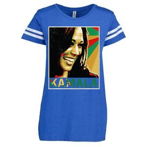 Kamala Harris For President 2024 Funny Cat Lady Graphic Enza Ladies Jersey Football T-Shirt