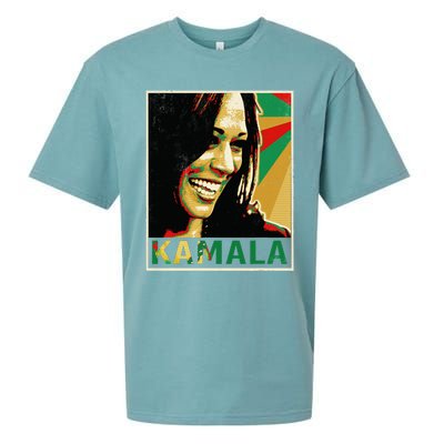 Kamala Harris For President 2024 Funny Cat Lady Graphic Sueded Cloud Jersey T-Shirt