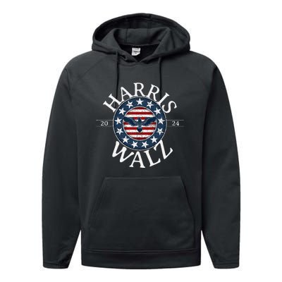 Kamala Harris For President 2024 Tim Walz Vp Election 2024 Performance Fleece Hoodie