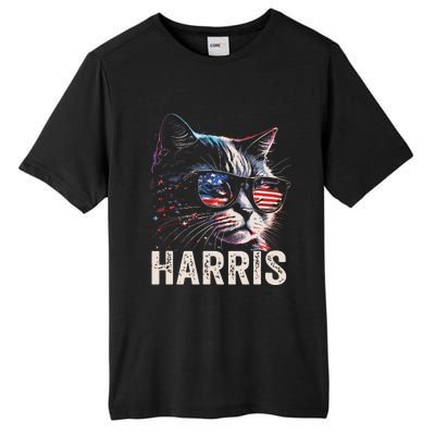 Kamala Harris For President 2024 Funny Cat Graphic Tall Fusion ChromaSoft Performance T-Shirt