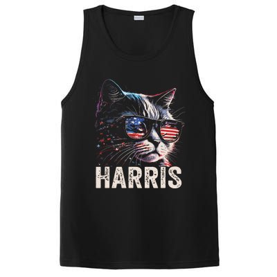 Kamala Harris For President 2024 Funny Cat Graphic PosiCharge Competitor Tank