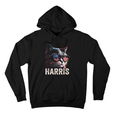 Kamala Harris For President 2024 Funny Cat Graphic Tall Hoodie