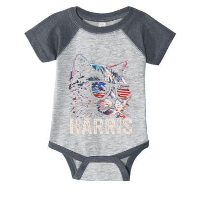 Kamala Harris For President 2024 Funny Cat Graphic Infant Baby Jersey Bodysuit