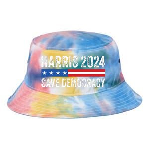 Kamala Harris For President 2024 Save Democracy Tie Dye Newport Bucket Hat