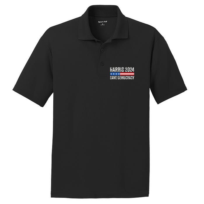 Kamala Harris For President 2024 Save Democracy PosiCharge RacerMesh Polo