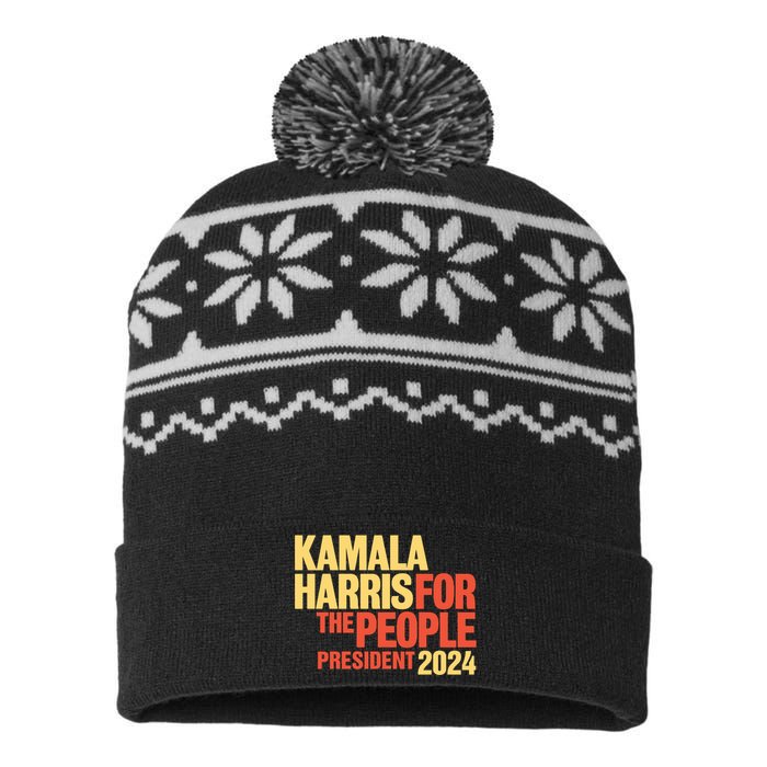 Kamala Harris For The People President 2024 USA-Made Snowflake Beanie