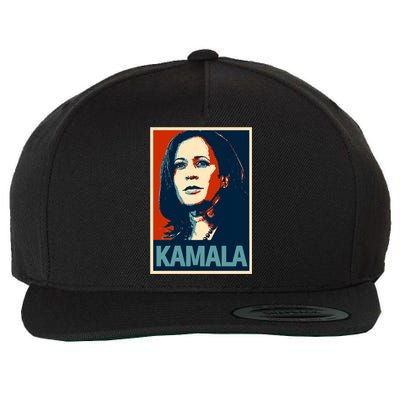 Kamala Harris Funny Gift Blue Small Wool Snapback Cap