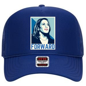 Kamala Harris Forward High Crown Mesh Back Trucker Hat