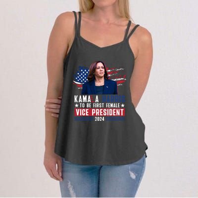 Kamala Harris First Female Vice President 2024 Graphic Women's Strappy Tank