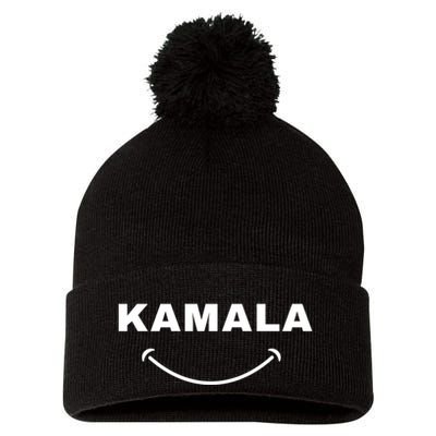 Kamala Harris For President Smiling All The Way To Potus Pom Pom 12in Knit Beanie